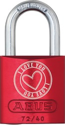 Kłódka aluminiowa 72/40 red Love Lock 5